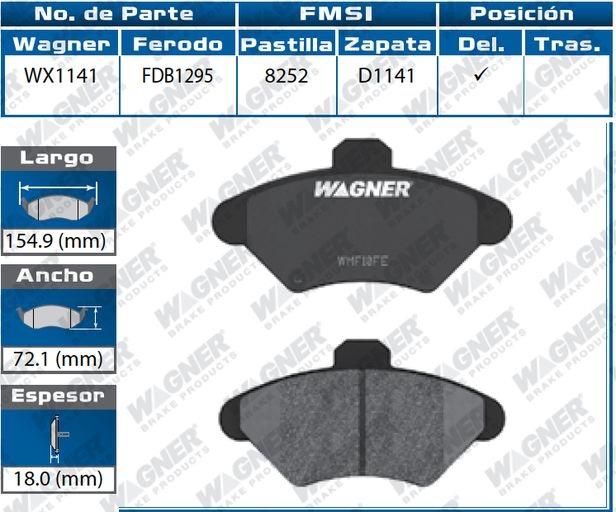 JUEGO DE BALATA 8252 D1141 DEL